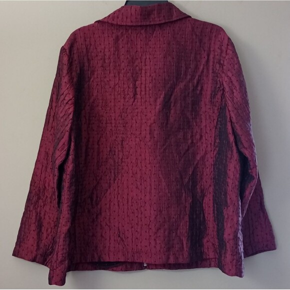 Erin by Erin London Burgundy Jacket Women's Size 1X - Picture 3 of 10